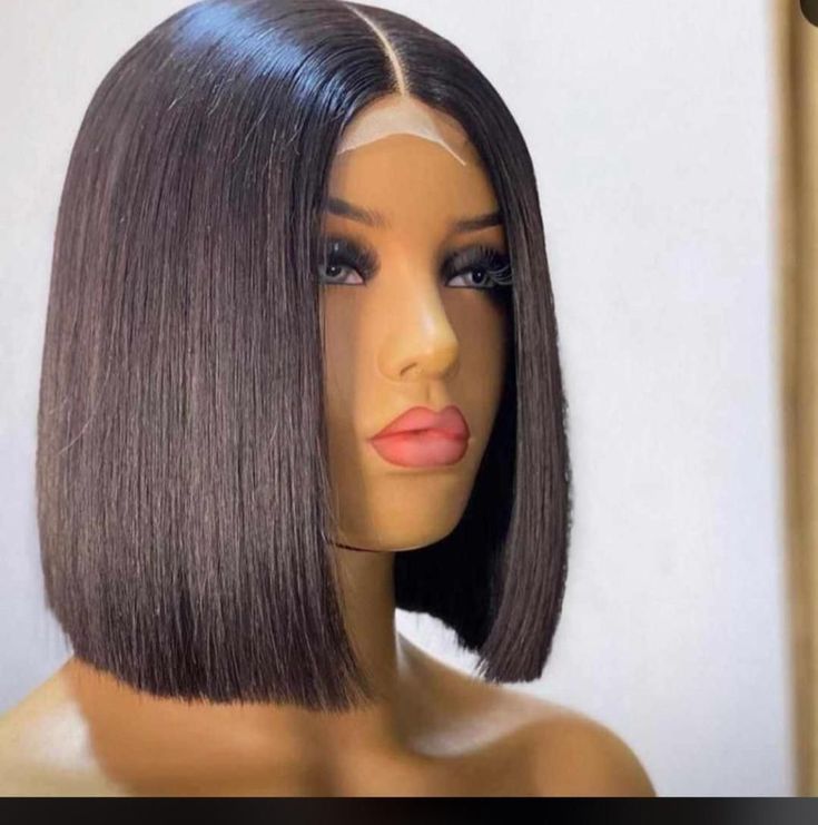 Black Bob straight 13x4 Wig Glueless 360 Human Hair Lace Bob Wig for Black Women