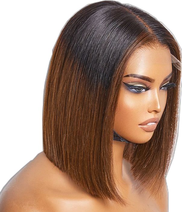 Straight Colored Bob 13x4 Wig Glueless 360 Human Bob Wig for Black Women