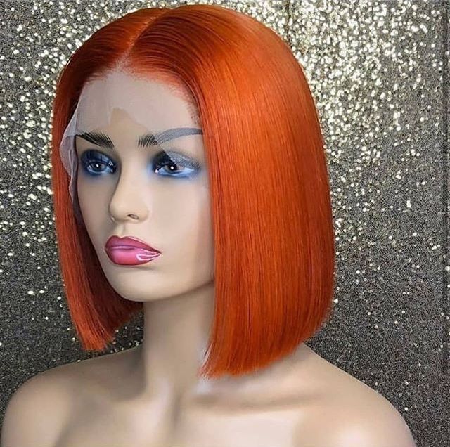 Straight Colored Bob 13x4 Wig Glueless 360 Human Bob Wig for Black Women
